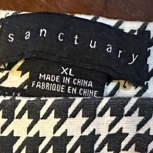 Sanctuary Black and White Houndstooth Pants